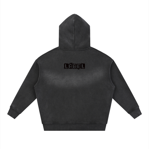 LABEL Sunfade Two-way Zipper Boxy Fleece Hoodie