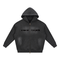 LABEL Sunfade Two-way Zipper Boxy Fleece Hoodie