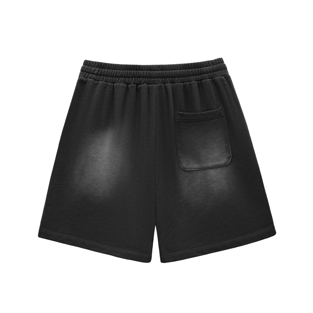 LABEL Sun Fade Raw Edge Cotton Shorts
