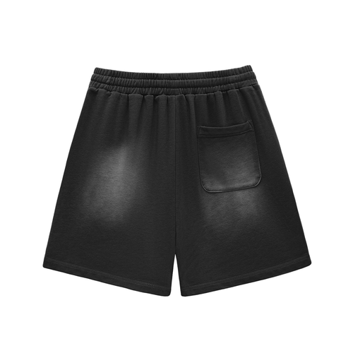 LABEL Sun Fade Raw Edge Cotton Shorts